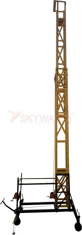 Model No. F1200 Fibreglass Tilting Tower Ladder for Warehouse, Factory and Industrial Access Use, Professional Insulated Tower Ladder for Maintenance, Storage and Inspection Tasks